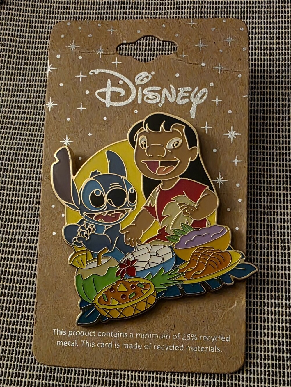 Disney Lilo & Stitch Food Feast Pin - New On Card